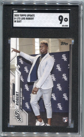 2020 Luis Robert Topps Update SP SHORT PRINT IN SUIT ROOKIE RC SGC 9 #U173 Chicago White Sox 4580