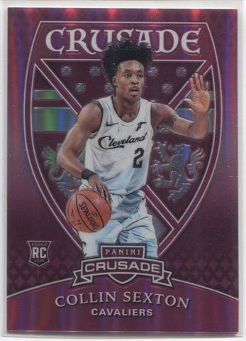 2018-19 Collin Sexton Panini Chronicles CRUSADE PINK ROOKIE 17/75 RC #563 Cleveland Cavaliers