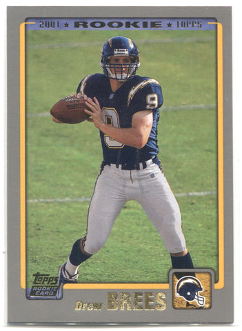 2001 Drew Brees Topps ROOKIE RC #328 San Diego Chargers 3