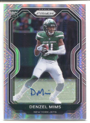 2020 Denzel Mims Panini Prizm SILVER ROOKIE AUTO AUTOGRAPH RC #355 New York Jets