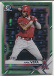 2021 Arol Vera Bowman Chrome Draft GREEN REFRACTOR 31/99 #BDC181 Anaheim Angels