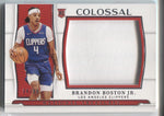 2021-22 Brandon Boston Jr. Panini National Treasures ROOKIE COLOSSAL JERSEY RELIC 34/99 RC #CR-BBJ Los Angeles Clippers