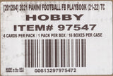 2021 Panini Playbook Hobby Football, 16 Box Case