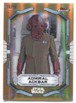 2022 Admiral Ackbar Topps Star Wars Finest GOLD REFRACTOR 16/50 #2 The Last Jedi