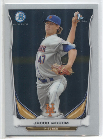 2015 Topps Jacob DeGrom All Star Stitches Jersey Chrome Sparkle Mets