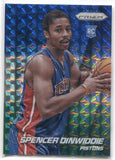 2014-15 Spencer Dinwiddie Panini Prizm BLUE AND GREEN MOSAIC ROOKIE RC #281 Detroit Pistons