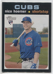 2020 Nico Hoerner Topps Heritage ACTION ROOKIE RC #121 Chicago Cubs 1