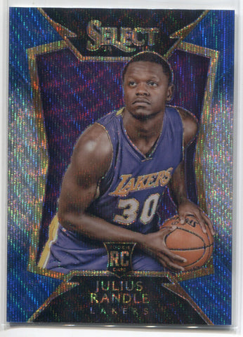 2014-15 Julius Randle Panini Select BLUE SILVER WAVE ROOKIE RC #89 Los Angeles Lakers
