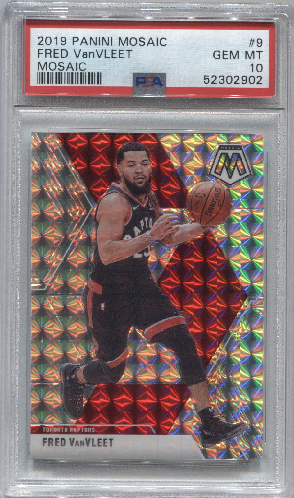 2019-20 Fred VanVleet Panini Mosaic Silver PSA 10 #9 Toronto Raptors