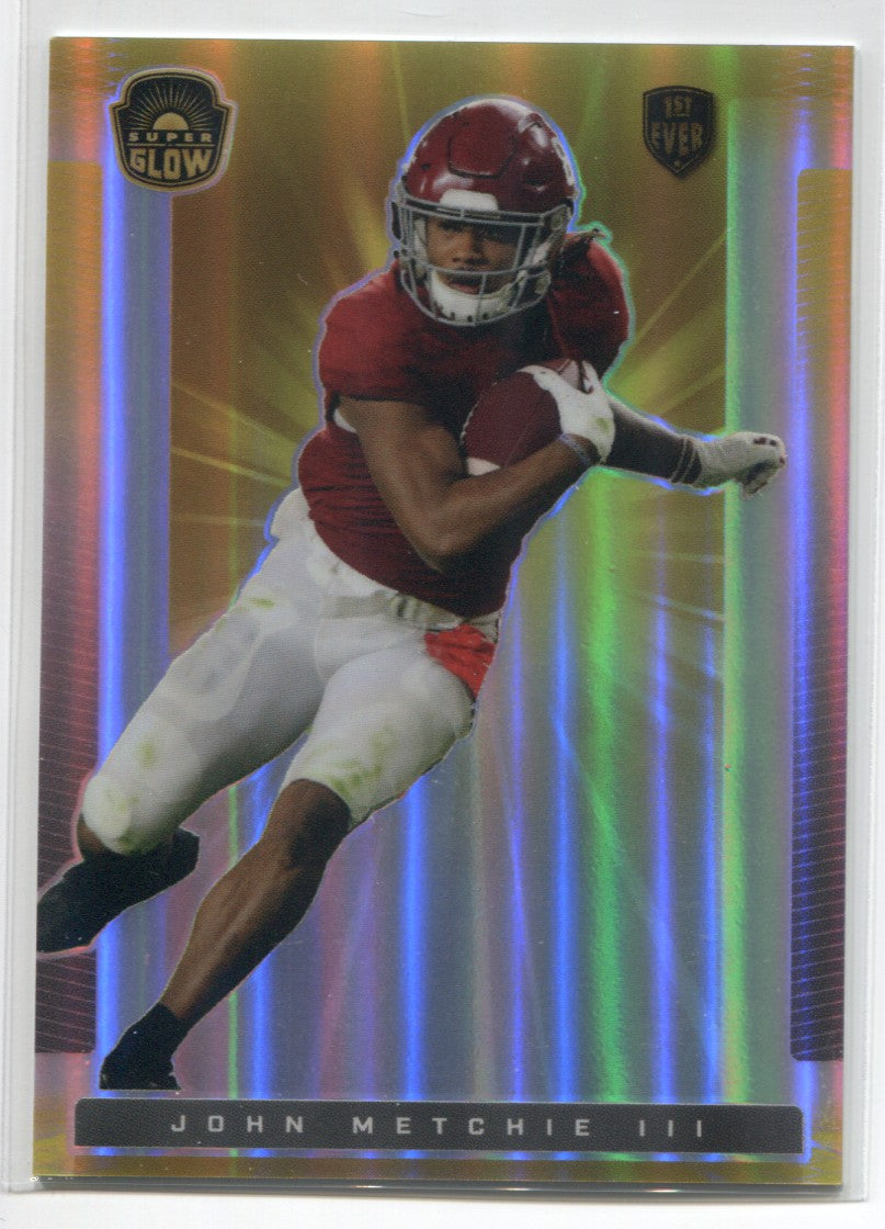 2022 John Metchie III Super Glow 1st EVER ROOKIE RC #27 Alabama Crimso