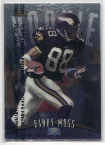 1998 Randy Moss Topps Finest ROOKIE RC W/ COATING #135 Minnesota Vikings 1