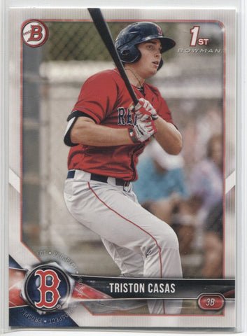2018 Triston Casas Bowman Draft 1ST BOWMAN PROSPECT #BD171 Boston Red Sox 4