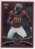 2012 LaVonte David Topps Chrome PINK REFRACTOR ROOKIE 099/399 #198 Tampa Bay Buccaneers
