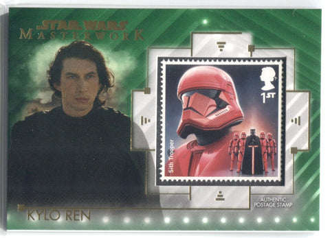 2020 Kylo Ren Topps Star Wars Masterwork GREEN STAMP RELIC 96/99 #SC-KS