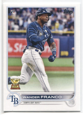 2022 Wander Franco Topps Series 1 ROOKIE RC #215 Tampa Bay Rays 7