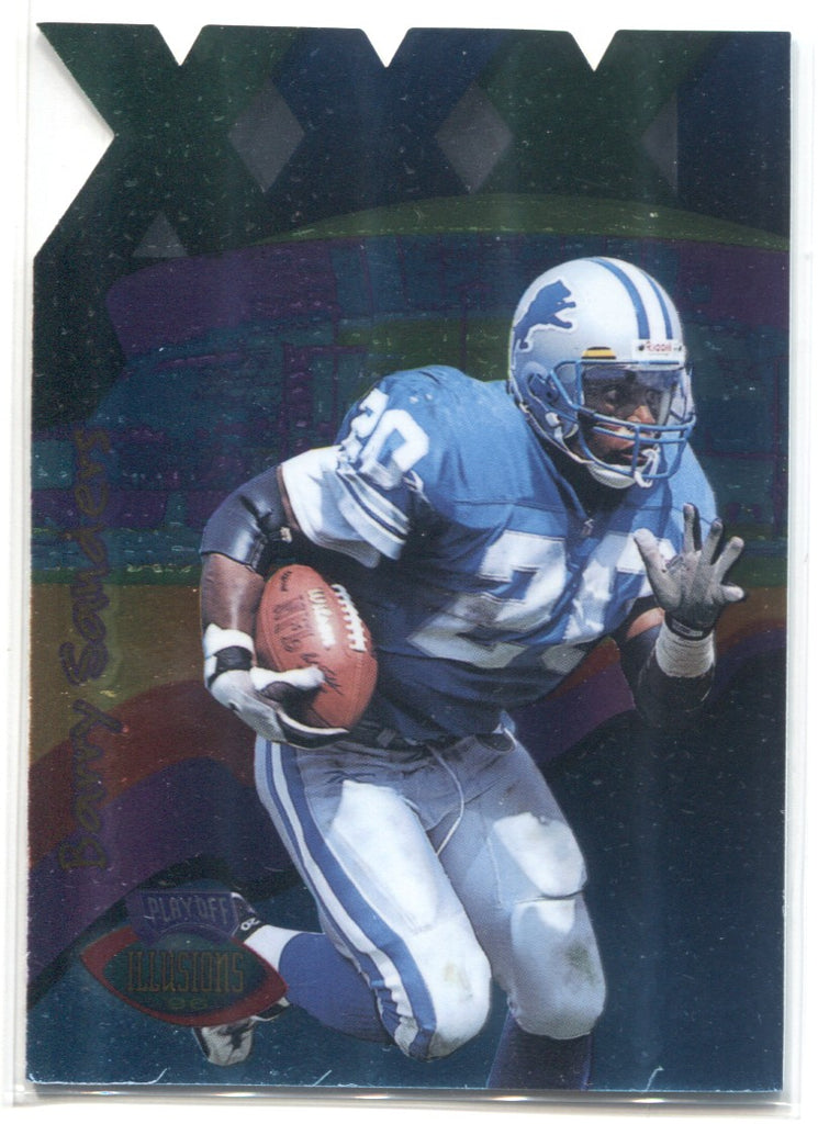 1996 Barry Sanders Playoff Illusions 3XI DIE CUT #70 Detroit Lions HOF