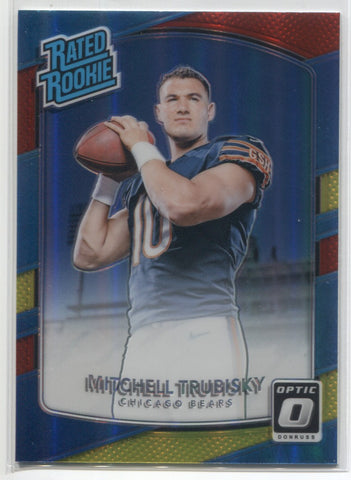 2017 Mitchell Trubisky Donruss Optic RED YELLOW RATED ROOKIE RC #178 Chicago Bears