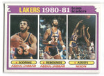 1981-82 Kareem Abdul-Jabbar Norm Nixon Topps TEAM LEADERS #55 Los Angeles Lakers HOF 4