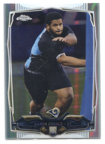 2014 Aaron Donald Topps Chrome REFRACTOR ROOKIE RC #175 St. Louis Rams