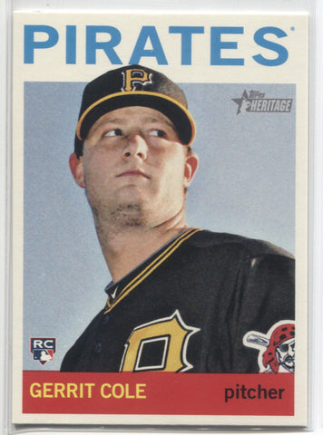 2013 Gerrit Cole Topps Heritage ROOKIE RC #H596 Pittsburgh Pirates 1