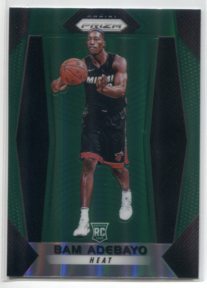 2017-18 Bam Adebayo Panini Prizm GREEN ROOKIE RC #51 Miami Heat 3