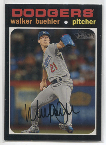 2020 Walker Buehler Topps Heritage ACTION VARIATION #663 Los Angeles Dodgers