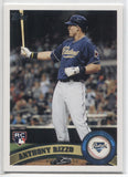 2011 Anthony Rizzo Topps Update ROOKIE RC #US55 San Diego Padres 2