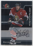 2001-02 Daniel Alfredsson In the Game Be A Player SIGNATURE SERIES AUTO AUTOGRAPH #191 Ottawa Senators