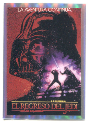 2021 Global Posters Chrome Star Wars Galaxy RETURN OF THE JEDI SPAIN REFRACTOR #GP-15 JEDI 1