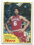 1981-82 Julius Erving Topps #30 Philadelphia 76ers HOF Dr. J 1