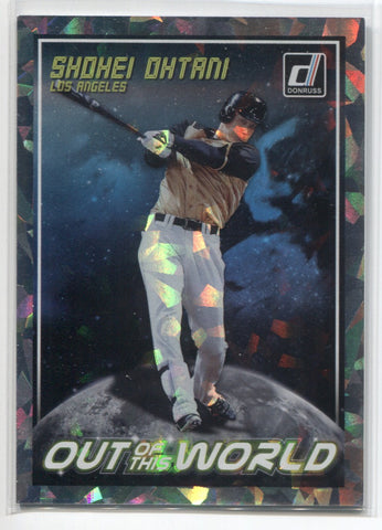 2018 Shohei Ohtani Panini Donruss CRACKED ICE OUT OF THIS WORLD ROOKIE RC #OW5 Anaheim Angels