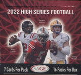 2022 Sage Hit Premier Draft High Series Football, 16 Hobby Box Case