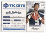 2012 Russell Wilson Panini Prestige DRAFT TICKET ROOKIE RC #31 Seattle Seahawks 1