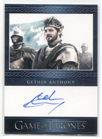 2022 Gethin Anthony as Renly Baratheon Rittenhouse Game of Thrones The Complete Series Volume 2 BLUE AUTO AUTOGRAPH #NNO 1