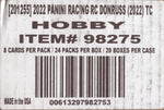 2022 Panini Donruss Racing Hobby, 20 Box Case