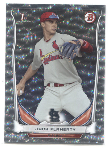 2014 Jack Flaherty Bowman Draft 1ST BOWMAN SILVER ICE ROOKIE RC #DP30 St. Louis Cardinals 6