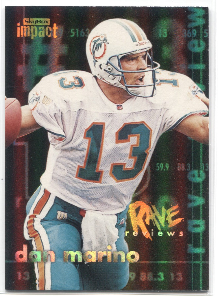 1997 Dan Marino Skybox Impact RAVE REVIEWS #7 Miami Dolphins HOF