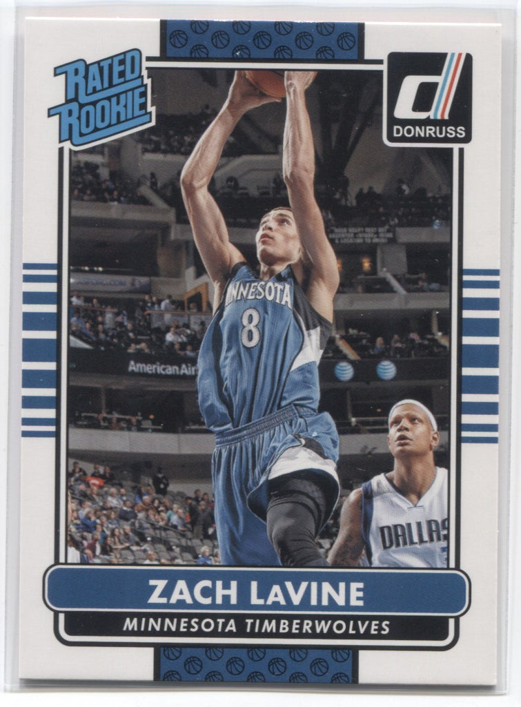 2014-15 Zach LaVine Panini Donruss RATED ROOKIE RC #221 Minnesota Timb