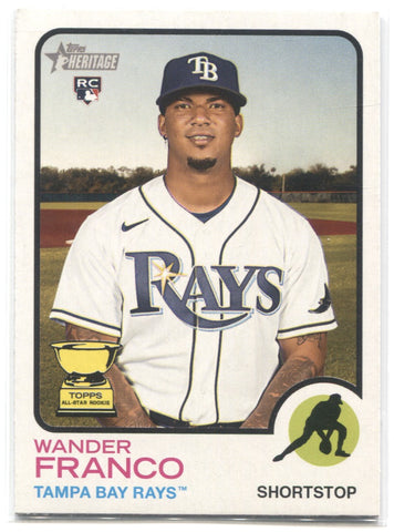 2022 Wander Franco Topps Heritage ROOKIE RC #347 Tampa Bay Rays 3