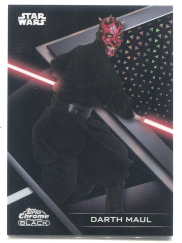 2022 Darth Maul Topps Star Wars Chrome Black REFRACTOR 153/199 #10 The Phantom Menace