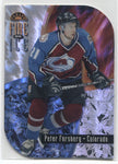 1997-98 Peter Forsberg Leaf FIRE ON ICE DIE CUT 0594/1000 #12 Colorado Avalanche
