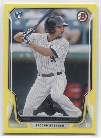 2014 Marcus Semien Bowman YELLOW ROOKIE 17/99 RC #40 Chicago White Sox
