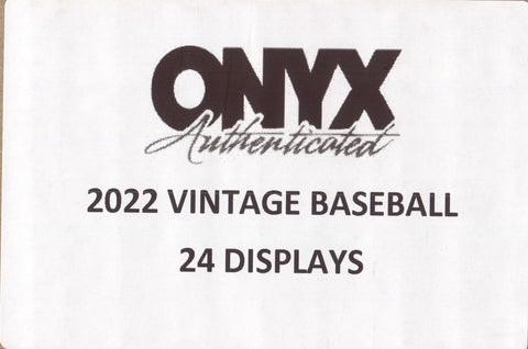 *LAST CASE* 2022 Onyx Vintage Hobby Baseball, 24 Box Case
