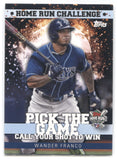 2022 Wander Franco Topps HOME RUN CHALLENGE PICK THE GAME #HRC27 Tampa Bay Rays 1