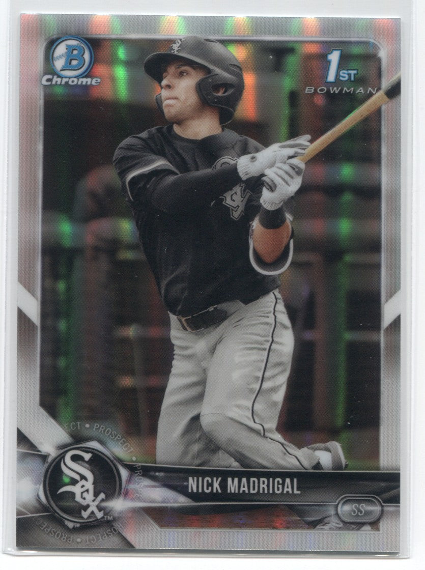 Nick Madrigal Autographed Gray Baseball Jersey Red #'s