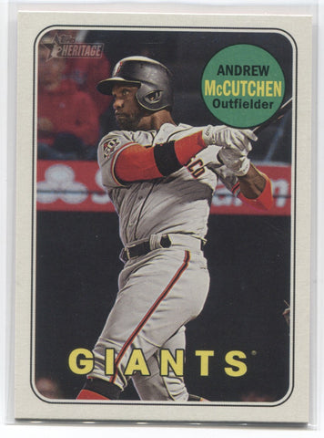 2018 Andrew McCutchen Topps Heritage ACTION VARIATION #705 San Francisco Giants