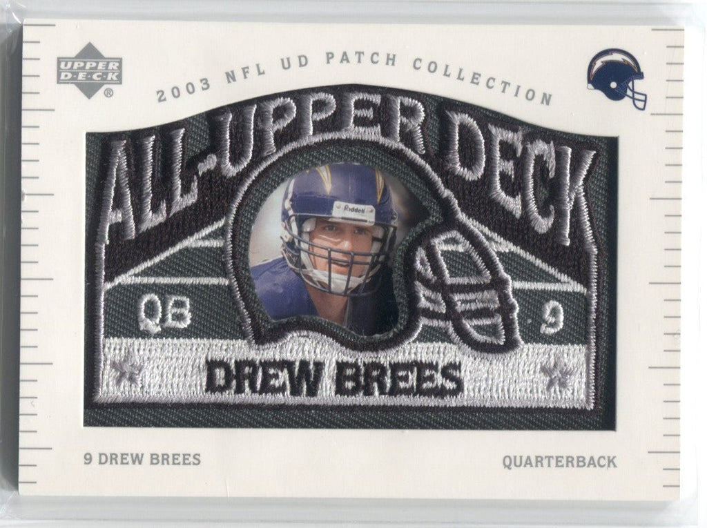 2003 Drew Brees Upper Deck PATCH COLLECTION ALL-UPPER DECK #UD-21 San
