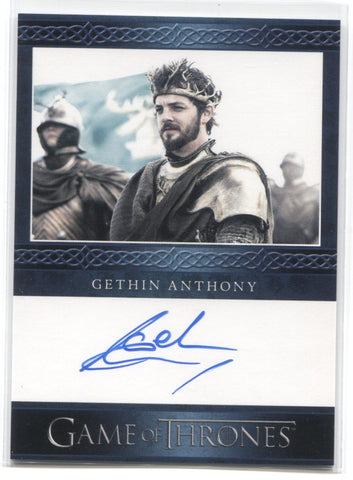 2022 Gethin Anthony as Renly Baratheon Rittenhouse Game of Thrones The Complete Series Volume 2 BLUE AUTO AUTOGRAPH #NNO 2