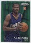 2014-15 T.J. Warren Panini Prizm GREEN ROOKIE RC #263 Phoenix Suns