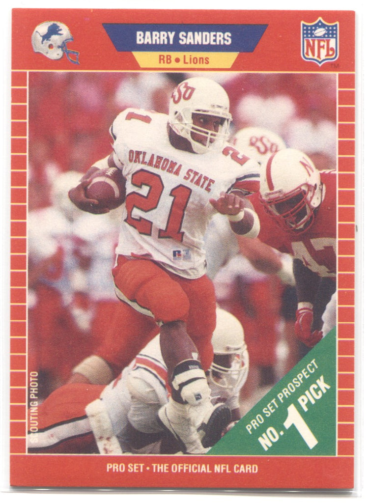 Barry Sanders 1989 Pro Set Rookie Card #494